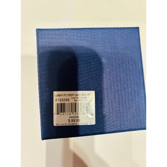 Swarovski crystal earrings blue Lunar PE Drop Lazo Mol 8193294 NWT - Picture 11 of 13